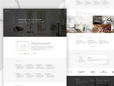 Interior Design Company Website Redesign corporate flat interior minimal redesign ui website