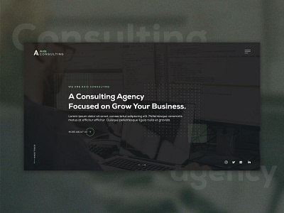 Consulting Agency Website Design agency company consultancy consultant consulting corporate design header minimal slider ui website