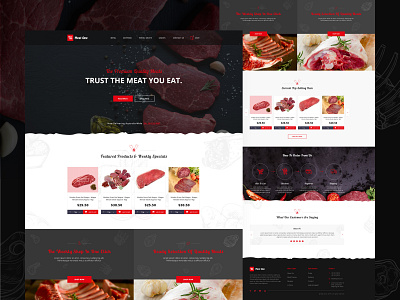 Online meat selling website design 🥩 beef butcher clean clean design dark ui landing page meat meat seller meat trader meats shop ui ui ux website