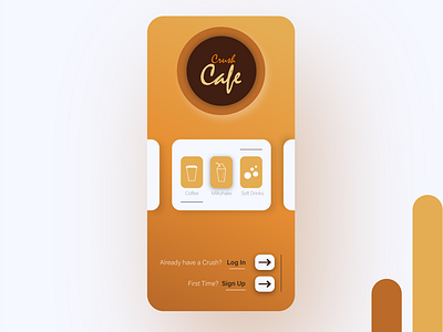 Crush Cafe UI Design