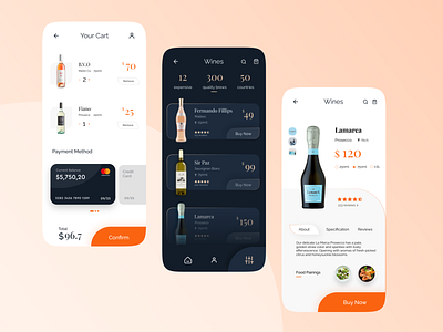 Winery UI Concept Part II adobe xd application design application ui bottle app browse product concept creative design ecommerce shop payment page product design uiux designer uiuxdesign wine bottle wine label winery wineui