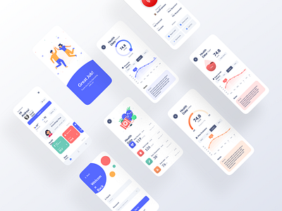 Health Monitoring App UI branding clean interface design health app health monitoring health ui motion graphics ui uiux user experience user interface ux