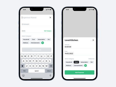 Add Expense | Mobile App Bottom Sheet