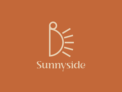Sunnyside cafe logo design brand design branding brown cafe coffee design graphic design logo logo design modern retro simple vintage