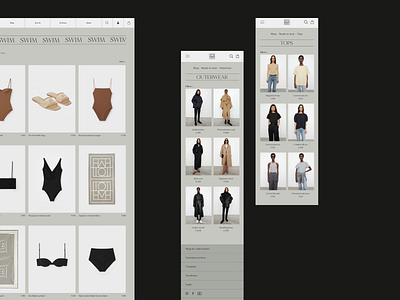 Fashion online store TOTEME design ecommerce fashion fashion store online shop onlinestore ui user interface web website