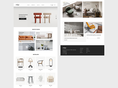 Edge furniture store layouts design ecommerce furniture interior online store ui user interface ux uxui web webdesign website