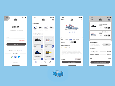 Adidas Store App app design figma ui ux uxui