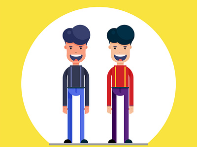 flat and minimal 2d art  illustration for profile picture  2