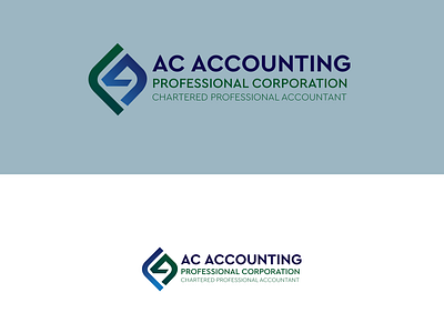 AC ACCOUNTING icon logo minimal vector