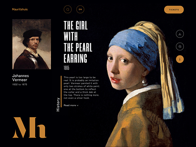 Mauritshuis —Museum Shot art branding design history johannes vermeer museum ui