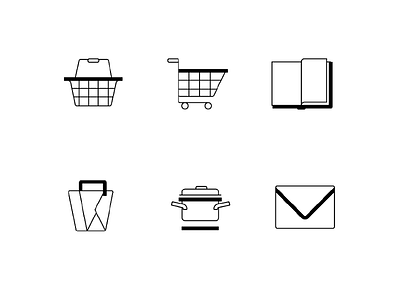 Cooking website icon set