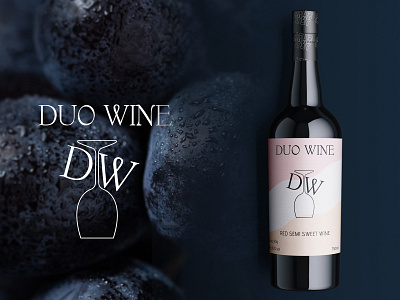 Duo Wine Branding branding design duo duo wine graphic graphic design illustration logo logo design wine