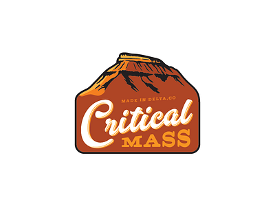 Critical Mass colorado desert logo mesa mountain plateau script