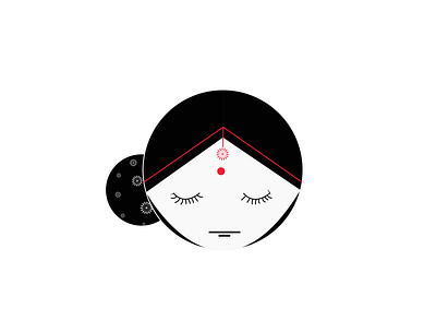 Illustration of an indian woman abstract art branding design flat icon illustration illustrator minimal vector
