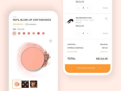 Ecommerce Makeup android beauty beauty product buy buying cart ecommerce interaction ios make makeup makeup app mobile online shop shopping ui uiux webapp website