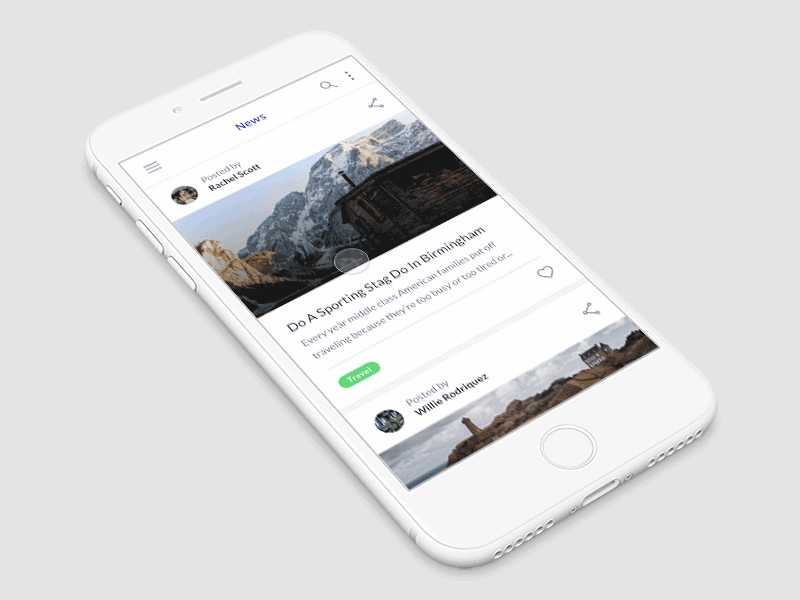 News app animation animation app ios reading mockup motion news principle read