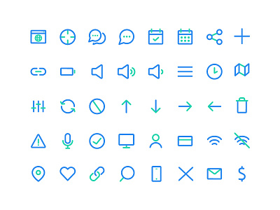 Basic icon set basic colors icon set