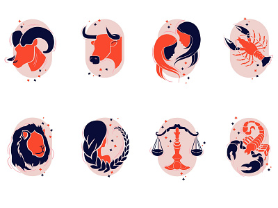 Signs of the zodiac - Illustrations