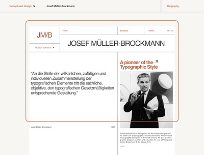 Concept web design - Josef Müller-Brockmann design linework site ui ui design web webdesign website