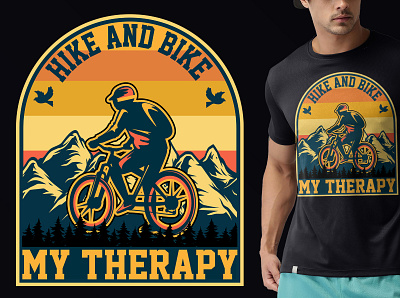 Hike and Bike T-shirt Design. custom tshirt