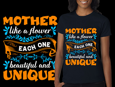 Mother Typography T-shirt Design. custom tshirt