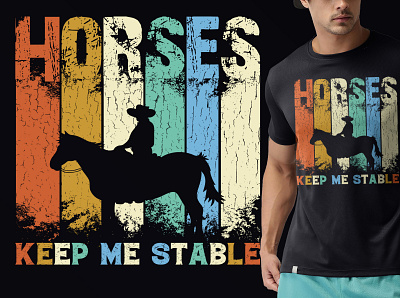 Horses Lover T-shirt Design. custom tshirt