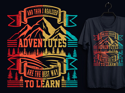 Retro Adventures T-shirt design. custom tshirt