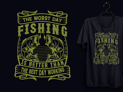 Fishing T-shirt Design.