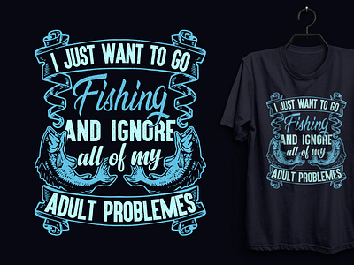 Custom Fishing T-shirt Design.