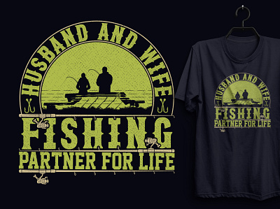 Fishing Partner T-shirt Design. custom tshirt