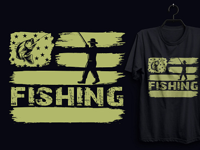 Fishing Flag T-shirt Design. custom tshirt