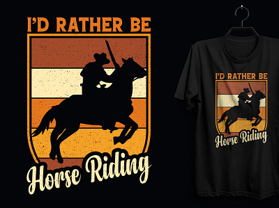 Horse Riding T-shirt Design. custom tshirt