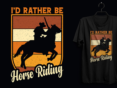 Horse Riding T-shirt Design.