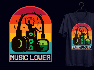 Music Lover T-shirt Design. custom tshirt