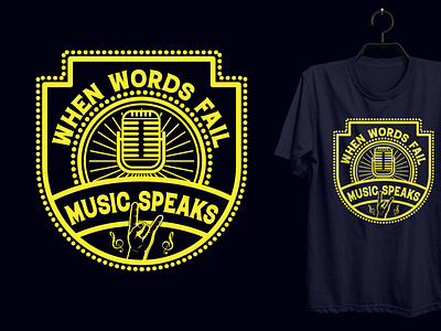 Music Lover T-shirt Design.