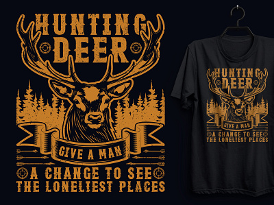 Vintage Hunting T-shirt Design. custom tshirt