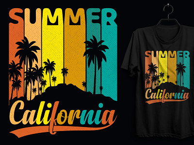 Retro Summer T-shirt Design. custom tshirt