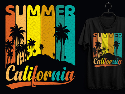 Retro Summer T-shirt Design.