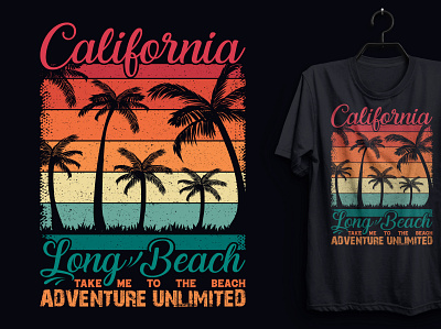 California / Summer T-shirt Design. custom tshirt