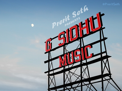Prerit Seth Presents G. Sidhu Billboard advertisement billboard indian mockup music punjabi
