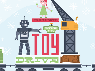 Toy Drive christmas crane robot snow toy drive toys