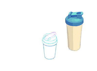 3d protein shaker on a map / health wellness section 3d adobe illustrator design graphic design hand drawn illustration interaction design interface interface design map interface ui ux vector visual design wacom intuos wacom tablet