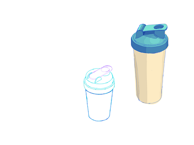 3d protein shaker on a map / health wellness section