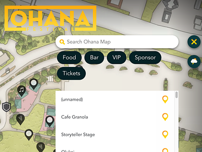 Ohana Search Panel adobe css design graphic design html interface design javascript mapbox ui ux vector visual design