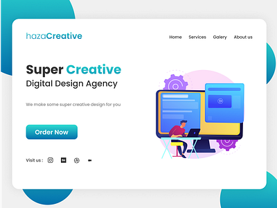 hazaCreative - Digital Design Agency landing Page agency branding design digital digitalagency digitaldesign graphic design ui uidesign uiweb uiwebdesign web webdesign