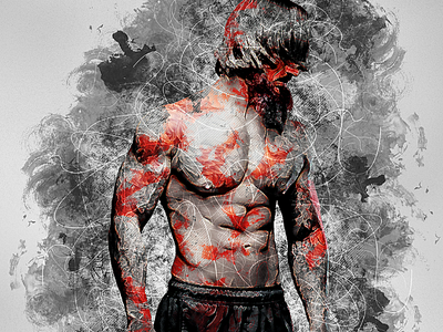 Wildness - Grunge Photoshop Action with 6$💥🤩🤩💓 abstract acrylic advanced art digital effect effects grunge modern outline paint pencil photoshop professional sketch splashes template texture tutorial wildness