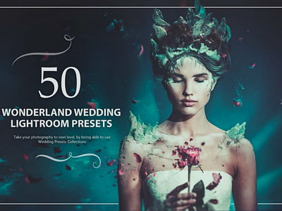 50 Wonderland Wedding Lightroom Presets blogger christmas cinematic fashion film wedding instagram lightroom moody portrait preset retouch retro vintage winter