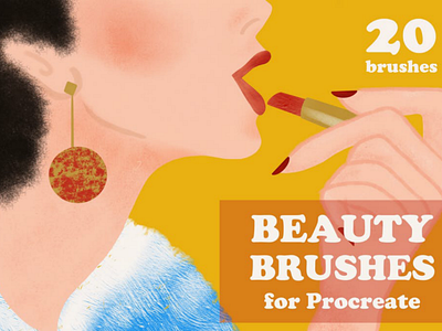 Beauty Brushes for Procreate beauty brushes glam ink smudge ipad lettering liner mascara shadows painting polish procreate shaders texture