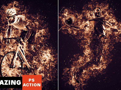 Blazing Photoshop Action abstract best blaze blazing brand branding brush color creative creativity design drawing paint trend design drawing modern photoshop professional sketch