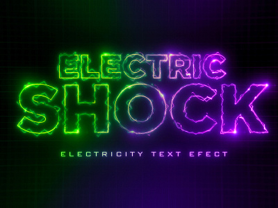 Electric Text Effect abstract creative design effect illustration logo mockup motion graphics text texture design modern photoshop professional sketch